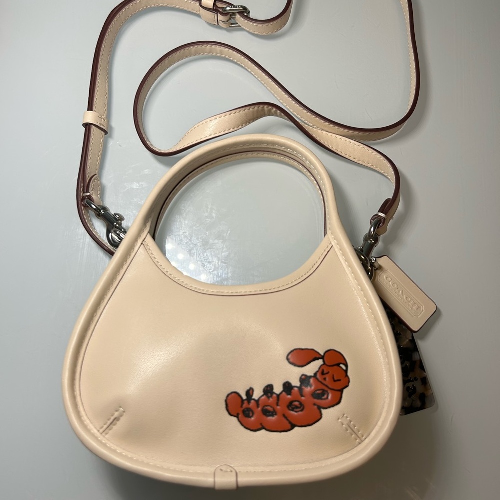 Coach Cream Leather Small Top-Handle Crossbody Bag - Picture 2 of 7
